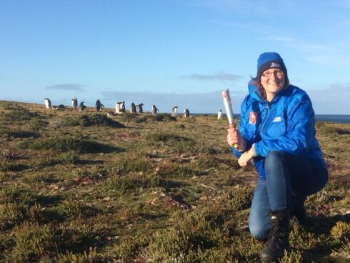 Rachel Haith - Falklands RAF 100 baton relay