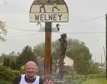 James Turrington with his two eldest sons, Ryan (12) and Liam (10).